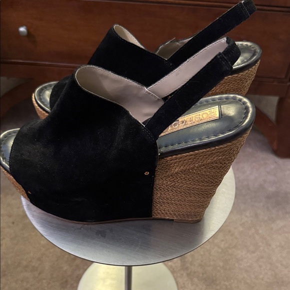 Rose gold Chic Black Suede Slingback Sandals - Picture 6 of 9